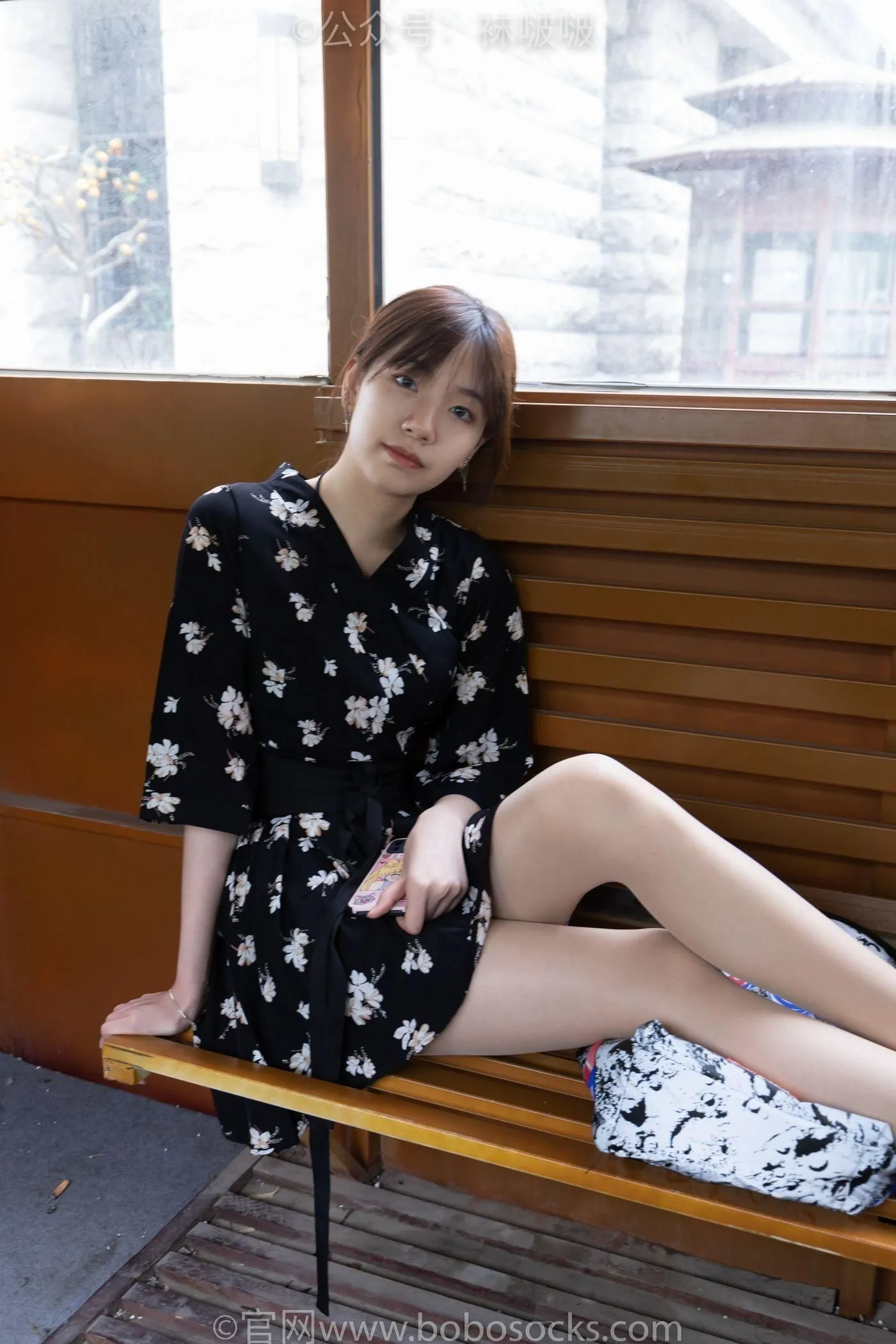 [BoBoSocks袜啵啵]NO.013 小甜豆-匡威帆布鞋、浅灰色短棉袜、肉丝 [132P]插图6